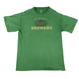 Majestic MLB Milwaukee Brewers T Shirt Men's Size Medium
